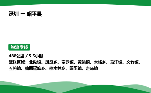 深圳到昭平县物流往返直达专线_市+县+镇+乡